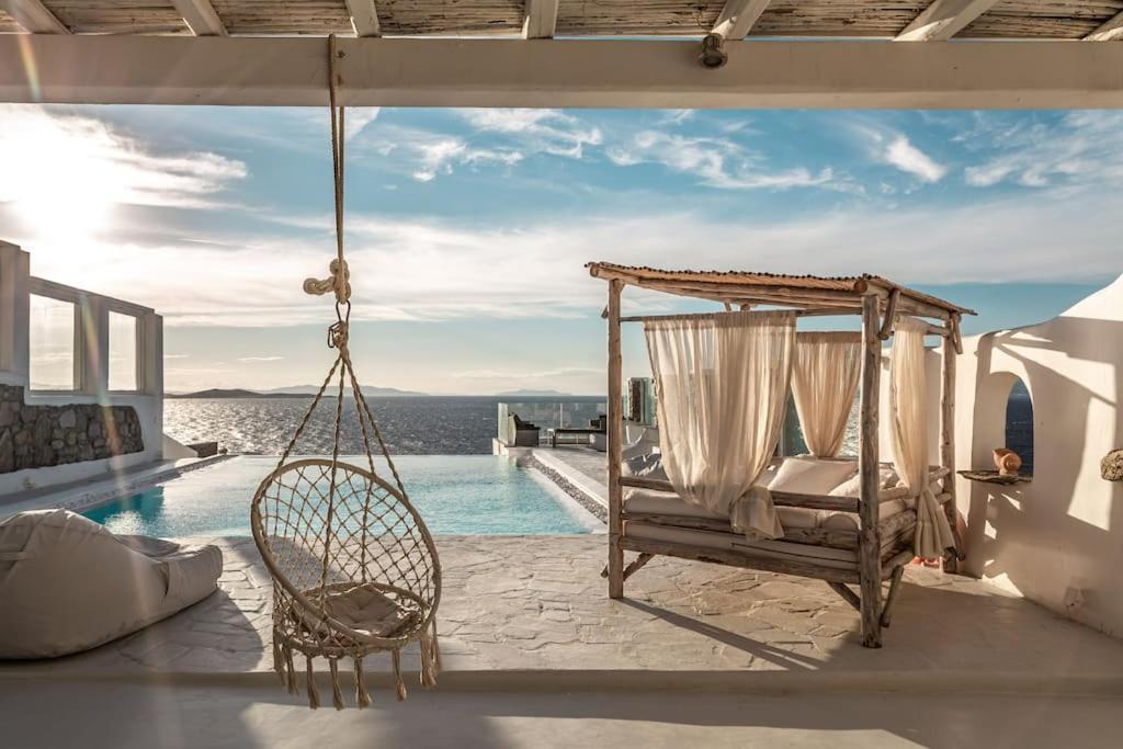 Mykonos Sea View Luxury Villa By Calypso Sunset Villas Mykonos Town Extérieur photo