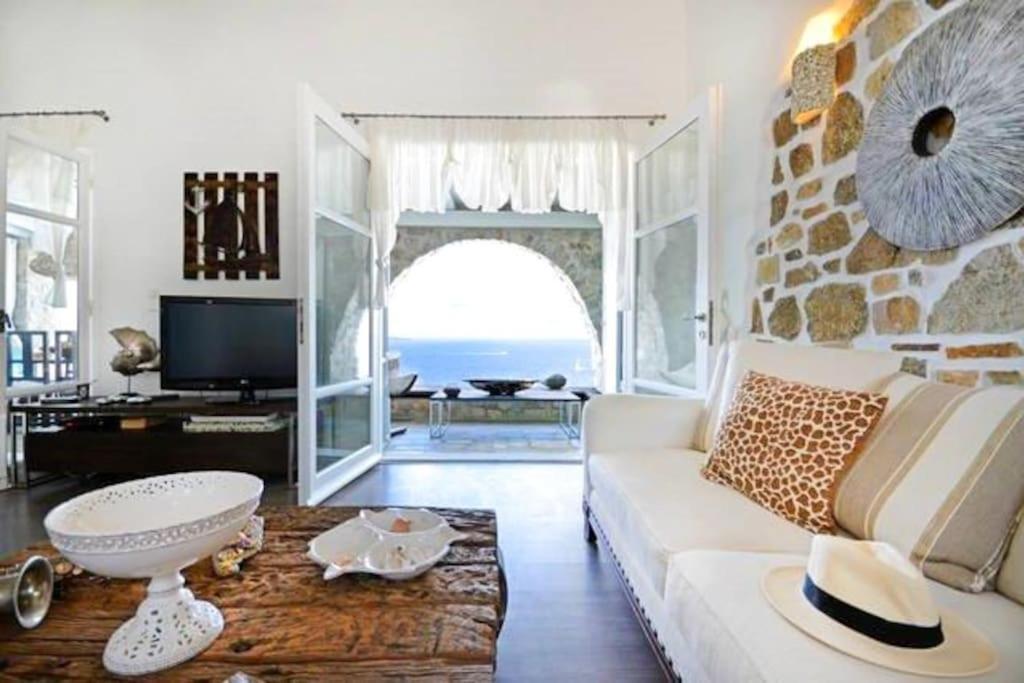 Mykonos Sea View Luxury Villa By Calypso Sunset Villas Mykonos Town Extérieur photo