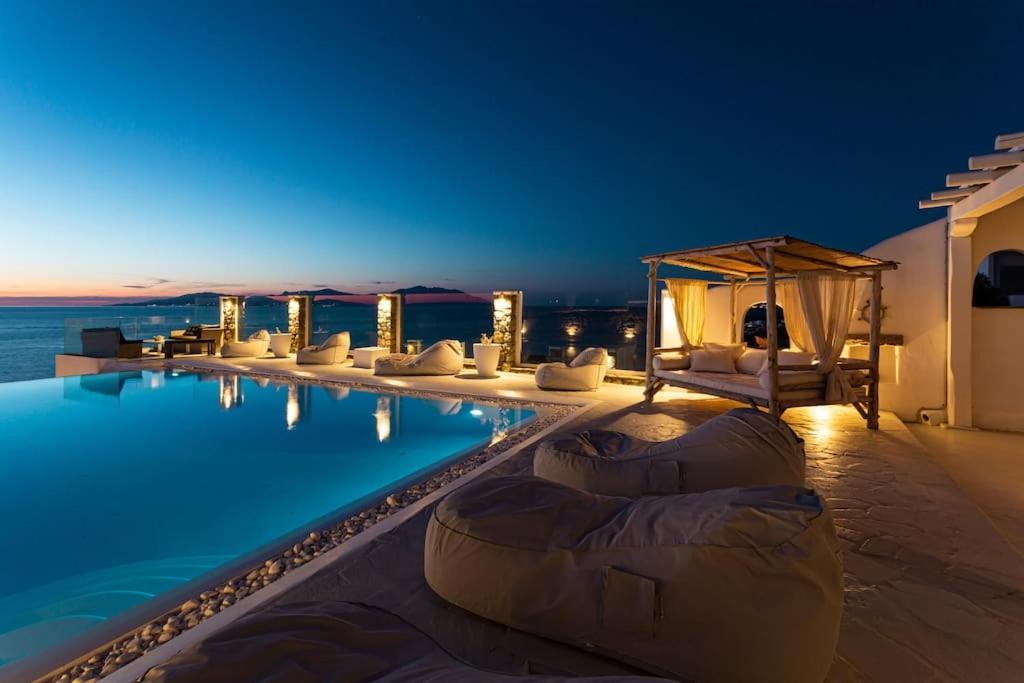 Mykonos Sea View Luxury Villa By Calypso Sunset Villas Mykonos Town Extérieur photo
