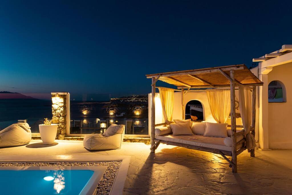 Mykonos Sea View Luxury Villa By Calypso Sunset Villas Mykonos Town Extérieur photo